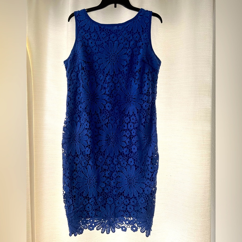 Leslie Fay Floral Eyelet Dress size 14